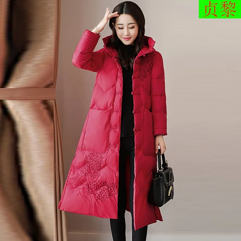 

2018 Winter New Style WOMEN'S Dress Korean-style Exta-long Cotton-padded Clothes off Season down Jacket Cotton-padded Clothes Ch