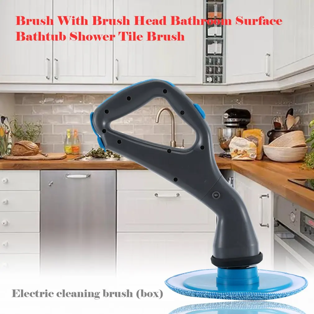 4 Pieces Wireless Hurricane Muscle Scrubber Electric Brush With Brush Heads Bathroom Surface Bath Shower Tile Brush