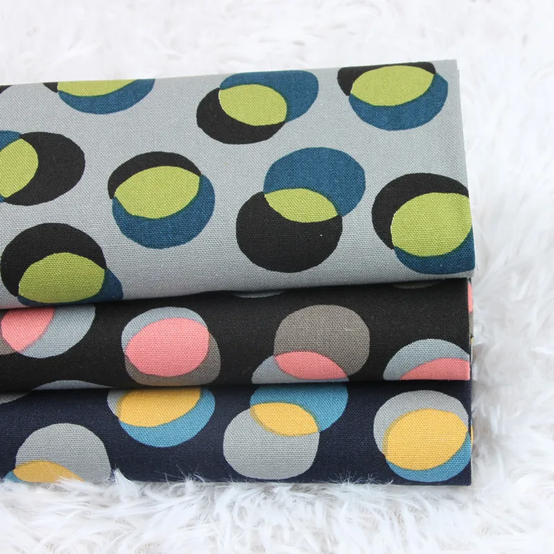 Половина ярда утолщаются Чистый хлопок ткань с Северной Европы талазит печати ручной работы DIY мешок одежды ткань T1157