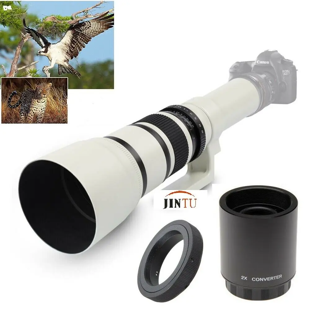 Jintu 500Mm 1000Mm F6.3 Teleobiettivo Con Messa A Fuoco Manuale Per Fotocamera Reflex Nikon Mount D3100 D3200 D7500 D5600 D3400 D5200 D5600 D3400