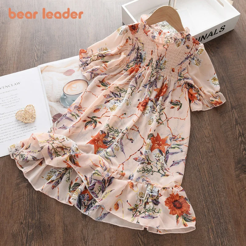 Bear Leader Chiffon Girls Dress Summer Princess Kids Dresses for Girls Causal Wear Dress