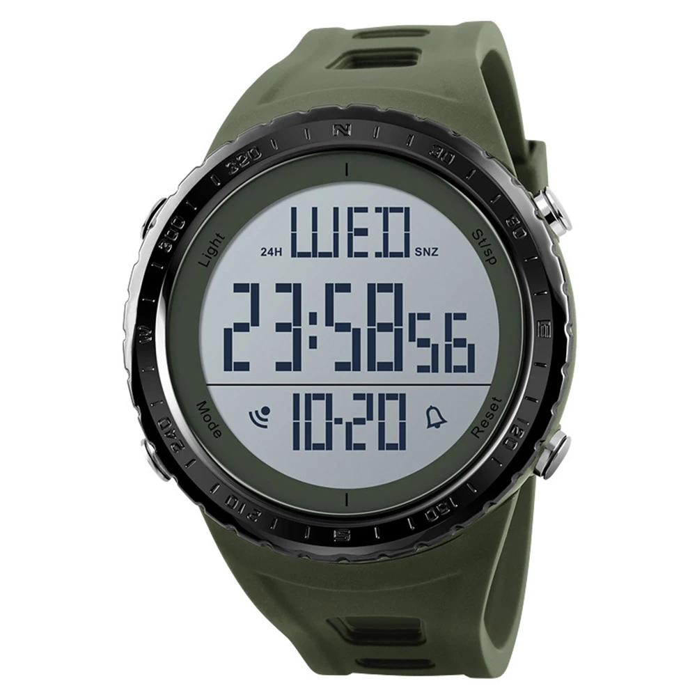 Outdoor Wrist ABS band relogios Watch Men Multiuse Countdown Chronograph Digital Display Gift Mas-culino Fashion Men's Watch Lar