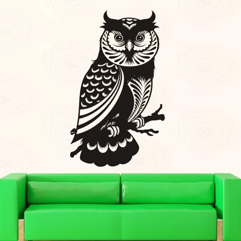 DCTAL Owl Wall Sticker Chouette Decal Posters Vinyl Wall Art Decals Pegatina Car Decal Decor Mural Animal Sticker