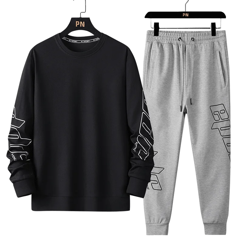 Super Large Size 10xl 9xl 8xl Men 2pcs Tracksuit Sets Fashion Sportsuit Sweatshirts Suit Male Hoodies And Sweatpants Sportswear 3