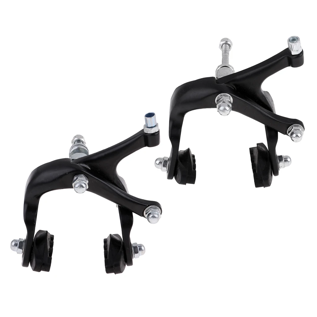 Professional Aluminum Alloy Front Rear Lever Cable Housing,Side Pull 47-57mm Clamp BMX Road Bike Bicycle Caliper Brake Set