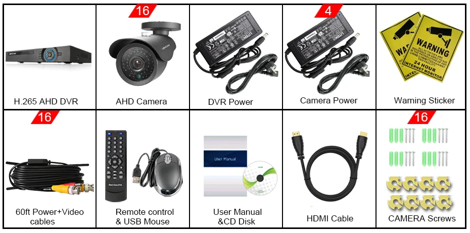 包装-DVR-16CH-室外-36灯