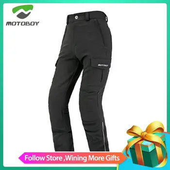 

New Motorcycle Men's Waterproof Motorcycle Riding Bike Pant CE Protector Wearable Spring Summer With Kneepad for 4 seasons