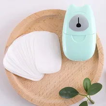 50 шт одноразовое упакованное бумажное мыло путешествия портативный ручная мойка коробка ароматизированное кусковое листовое мини мыло Бумага открытый тип