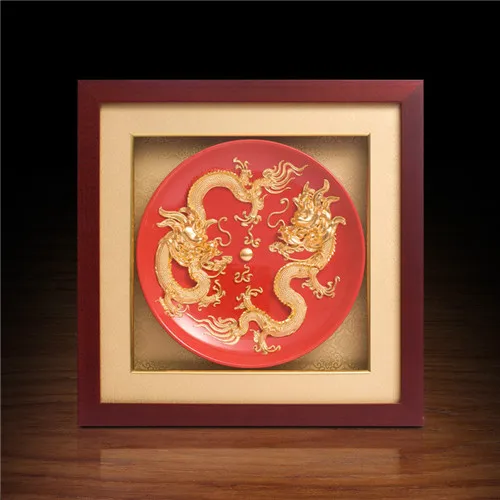 plate 8 inch Unique good 24k gold foil 16 inch keepsake birthday gifts for guys - Цвет: plate 8 inch