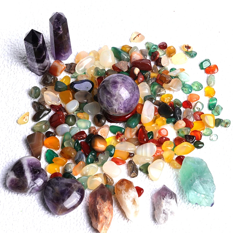 

1Set Natural Crystal Point Healing Stone Magic Wand Chakra Stone Gemstones For Wedding Decor Creative Reiki Crystal Crafts Gift