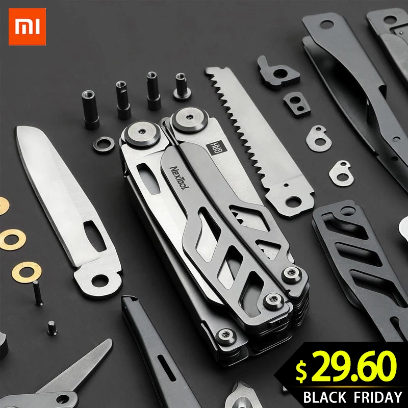 Xiaomi huohou Многофункциональный складной нож открывалка для бутылок Отвертка Плоскогубцы из нержавеющей стали армейские ножи Охота Открытый Кемпинг