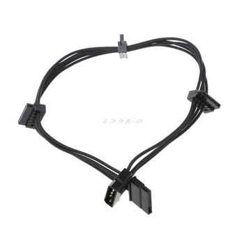 

ATX 4Pin 4P IDE Molex to 4 SATA Serial ATA Power Supply Cable Cord 18AWG Wire
