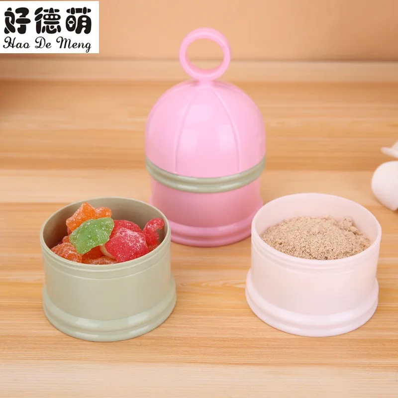 

Good German Meng Portable Baby Three-layer Milk Powder Boxes Snacks Storage Box Large Capacity Rotating Milk Cans