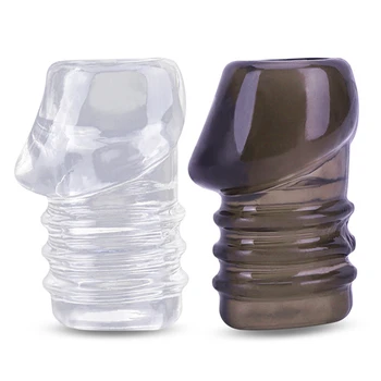 Silicone Penis Ring Penis Extender Sleeve Delay Ejaculation Cover Dotted Condoms Spike Cock Ring Erection Erotic Sex Toy For Men 4