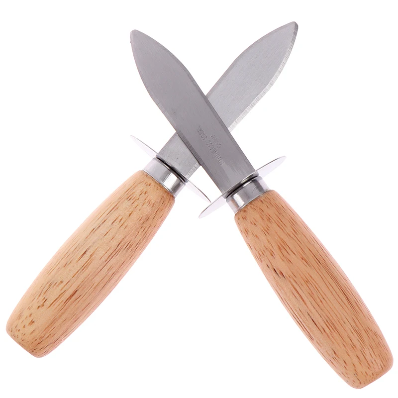1pcsharp-обрезной Shucker Shell нож для устриц инструмент Многофункциональные кухонные инструменты нержавеющая сталь деревянная рукоятка устричный нож