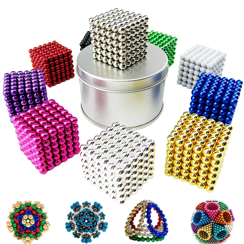 

5mm 216pcs/set Neodymium Magnetic Magic Cube Magnets Puzzle Blocks Balls with Metal Christmas Gift for Kids toy magnets