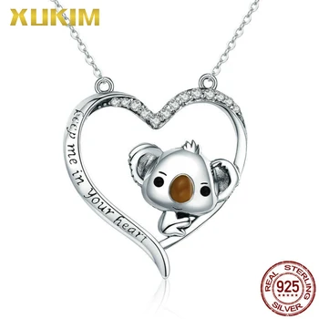 

SN808 Xukim Jewelry Animal Koala Pendant Necklace Heart Necklace
