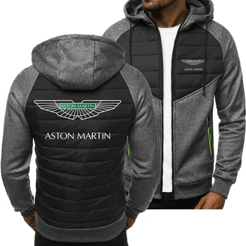 New Spring Autumn Aston Martin Hoodie Men's Fashion Sport Casual Sweatshirts Cardigan Zipper Long Sleeve Jacket 1