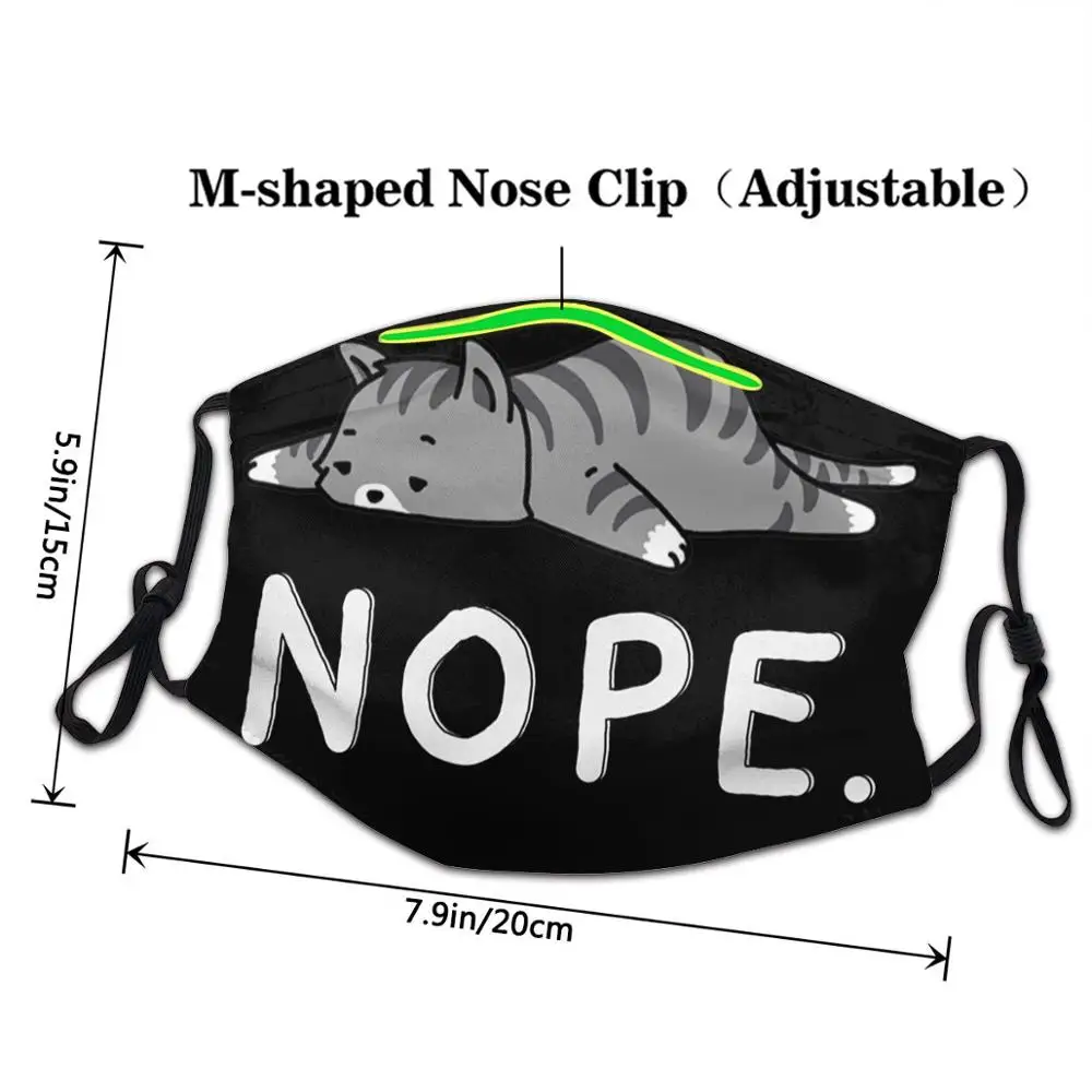 Nope Not Today Кот белый Сделай Сам маска для лица модная моющаяся многоразовая детская