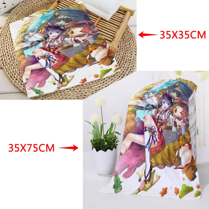 35x35 см, 35x75 см полотенца на заказ Idol Time Pripara печатные квадратные полотенца микрофибра Абсорбирующая сушка банные полотенца мочалка - Цвет: 3