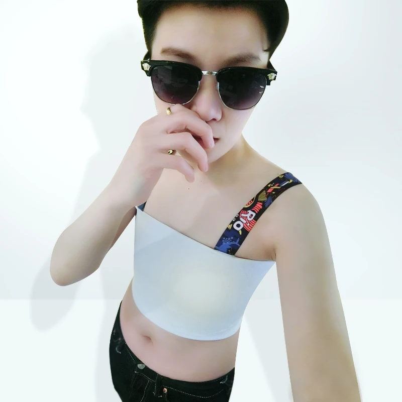 Для женщин Trans Les Tomboy хлопок плюс Размеры груди утяжка для груди дышащие Пряжка Повседневное короткие корсеты, майки без рукавов с круглым вырезом нижнее белье COS