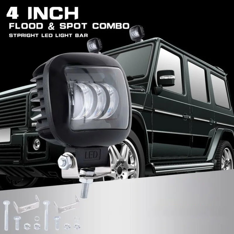 5/" 72W Spot Flood Offroad LED Fog Work Light Bar Driving SUV Car Boat Truck Jeep