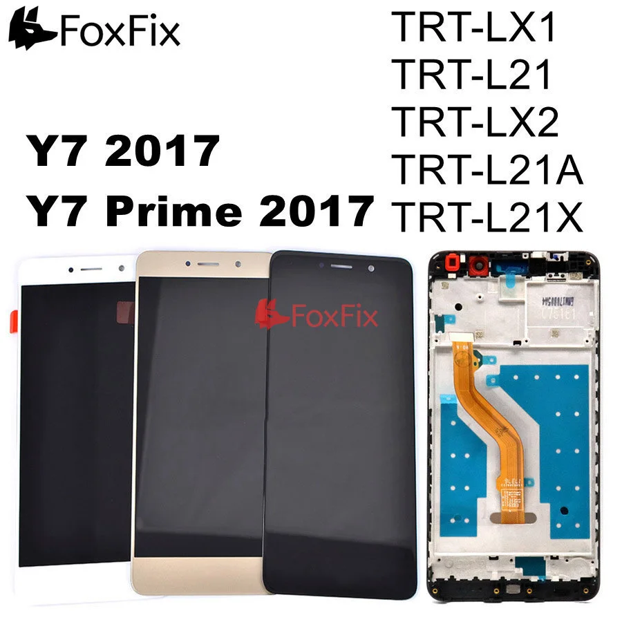 ЖК дисплей с дигитайзером сенсорного экрана для HUAWEI Y7 2017 рамкой Prime 1 2 5 8 10 10|Экраны