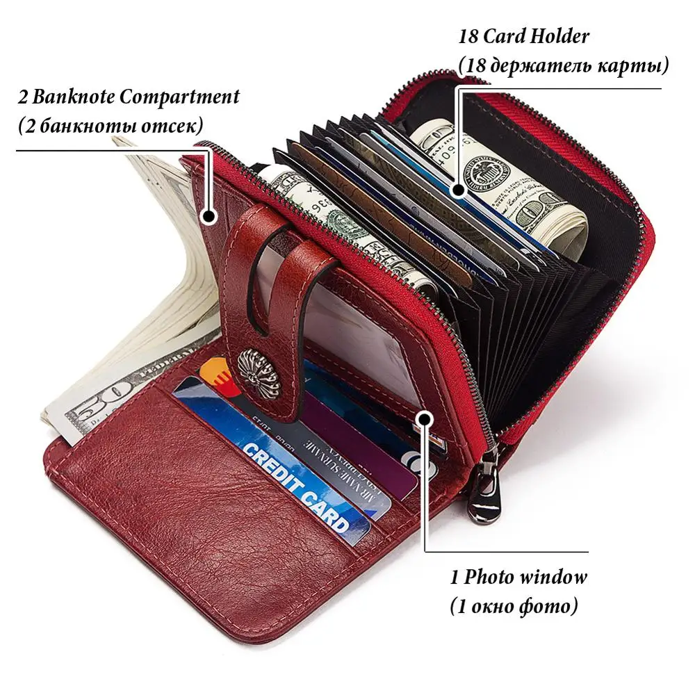 Женский короткий кошелек RFID, коровья кожа, кошелек, новая мода, Женский держатель для карт, Повседневный Кошелек для монет