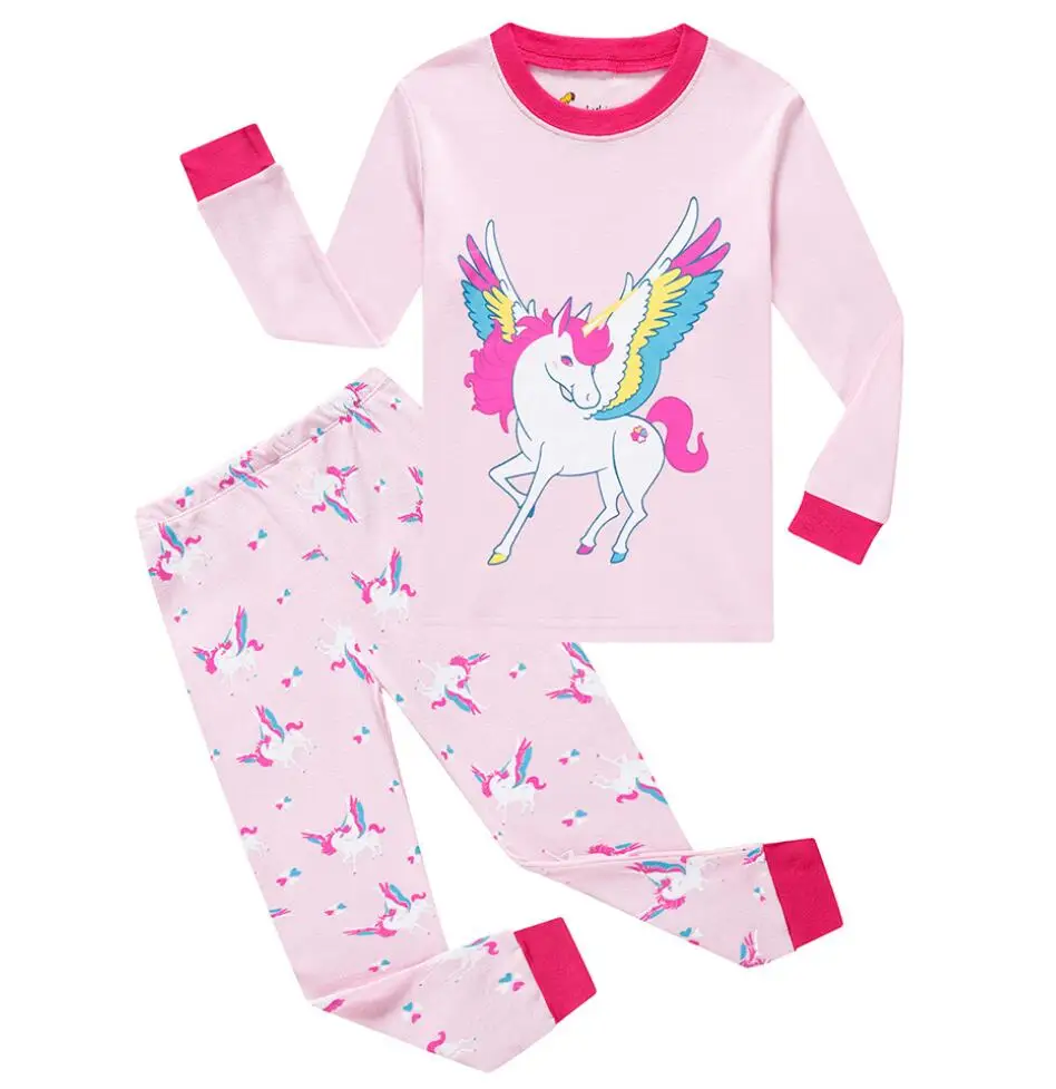 pajamas for kid girl Autumn Children's Clothing Sets Sleepwear Clothes Kids Unicorn Collection Pajamas Set Baby Boys Girls Pijamas Cartoon Home Wear classic children's nightgown