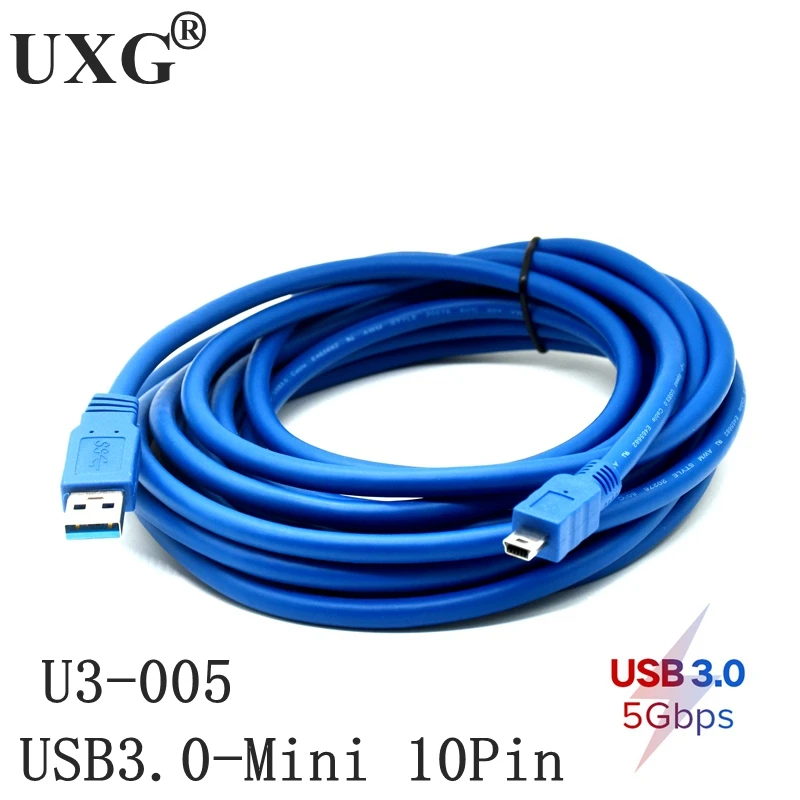 USB Extension Cable USB3.0 Extender Cord Type A Male to Female Micro-B MINI 10pin Data Transfer Lead for Playstation Flash Drive