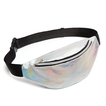 

1 PC Laser Multicolored Sequined Waist Bag Ladies Pocket Chest Bag Kid Boy Girl Money Wallet Waist Bag Kawaii Running Belt Bag