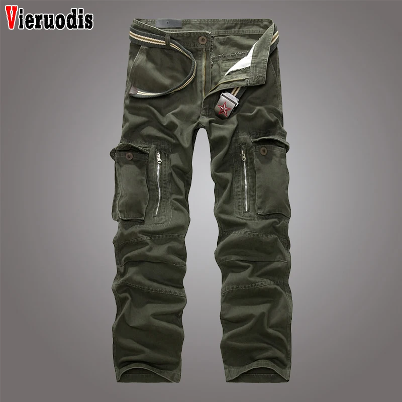 

Male Cargo Joggers Pants Multi Pocket Trousers Men 2019 Casual New Military Cargo Pants Men Camouflage Tactical Cotton Trousers
