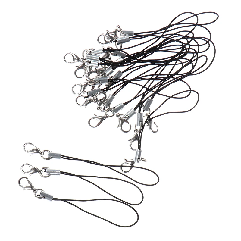 

10 Pcs Lanyard Lariat Cords Lobster Clasp Rope Keychains Hooks Mobile phone Strap Charms Keyring Bag Accessories Key Ring
