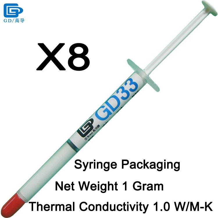GD33-SY1 8 Pieces GD33 GD66 GD100 GD220 GD280 GD460 GD450 GD380 Термальность смазочная паста Компаунд силиконовый чистая Вес 1 г SY1 - Цвет лезвия: GD33-SY1 8 Pieces