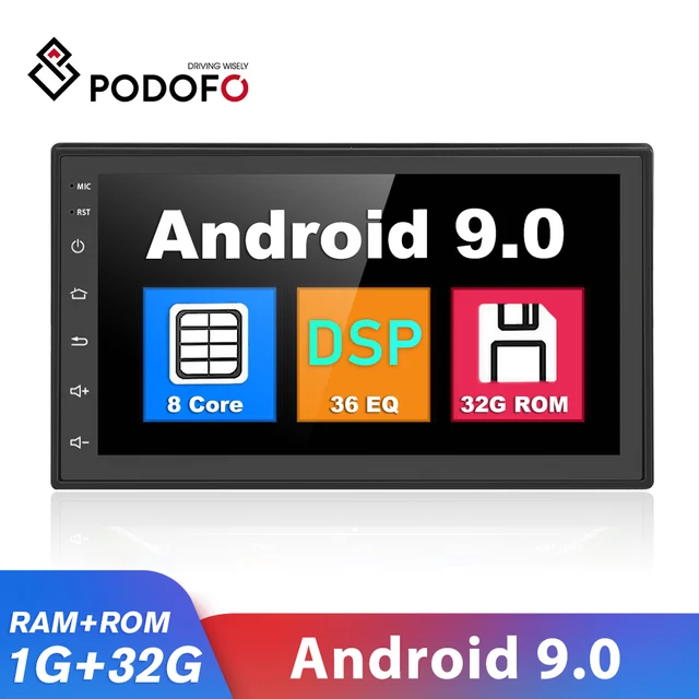 $59.99 Podofo 2Din Car Radio Android Multimedia Player BT GPS Stereo Receiver For VW Hyundai Kia Honda Toyota Nissan Ford