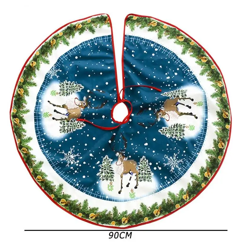 90 см 100 см Рождественская елка юбка ковер Noel украшения Natal Рождественская елка ковер фартуки Рождественское украшение для дома белый