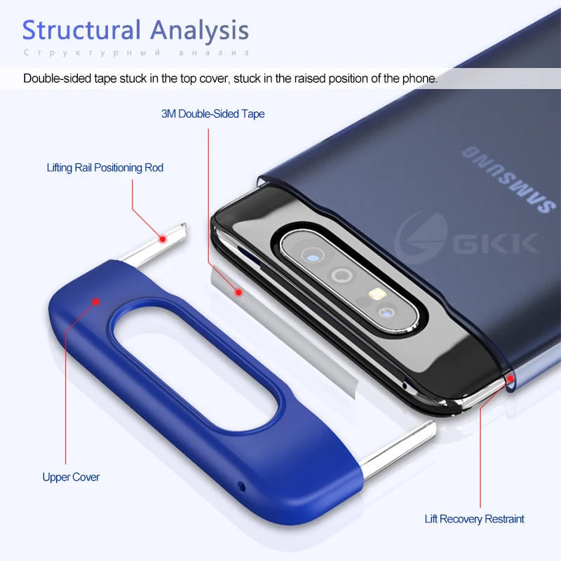 GKK, роскошный простой чехол для samsung Galaxy A80, чехол, полупрозрачный, анти-шок, ультра-тонкий, жесткий, PC, матовый чехол для samsung A80, чехол