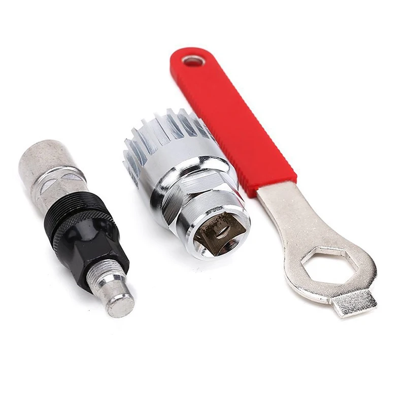 Crank Removal Tool Mountain Bike Crank Chain Axis Extractor Removal Repair Metal Tools Set Lathe Tool Crank Ball Bearing Kit