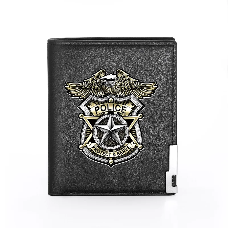 Purse Coin-Money-Bags Credit-Card-Holder Police Badge Mens Wallet Unique Slim Fashion