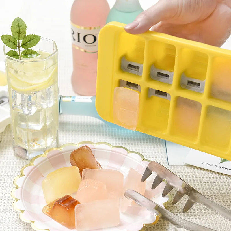 LHX DIY силиконовая форма для льда 14 кубиков крышка замороженные кубики льда инструмент для изготовления льда лоток аксессуары для кухонного бара HP1017 d