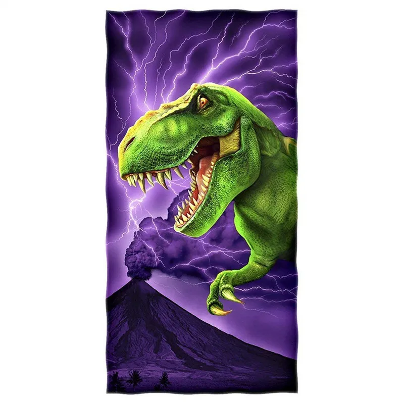 Bath Towel Cotton Three-layer Lovely giraffe 3D Dinosaur Custom Absorbent Soft Man And Woman Blanket Healthy Adult Bath Towel