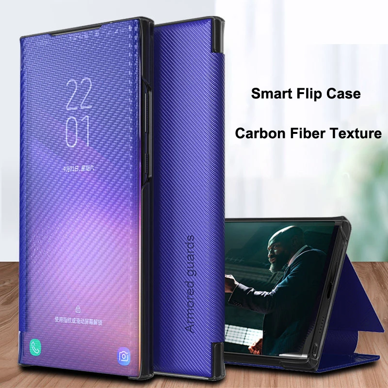 Умный чехол для Xiaomi Mi 11T Redmi Note 11 10 10T Pro 9 9S POCO M4 M3 X3 матовый углеродное волокно |
