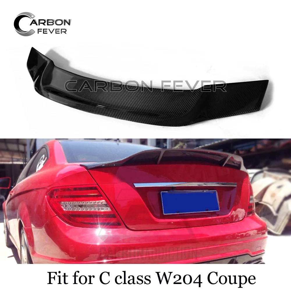 C74 Style Rear Trunk Spoiler Wing Carbon Fiber For Mercedes C Class W204 07-14