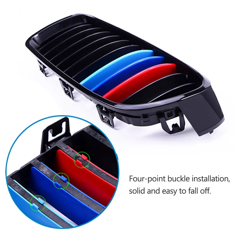 ZEMAR 3pcs ABS BMW X2 F39 ø 2018 2019 2020 2021 2022 ڵ ̽ ׸ Ʈ Ʈ Ŭ M Ŀ  ׼