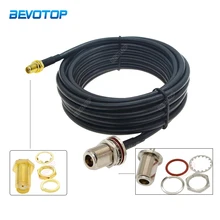 

New RG58 Cable SMA Female to Waterproof N Female Jack Low Loss for Wireless Network Card USB WiFi Adapter WiFi Router Booster