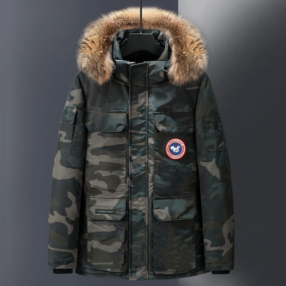 

Duck Down Jacket Men Thick Warm Winter Windproof Jacket Winter Jacket Women Down Coats Fur Hooded Outerwer doudoune homme ropa