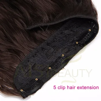 AISI BEAUTY Long Clips in Hair Extension Synthetic Natural Hair Water Wave Blonde Black Brown Red 22 5
