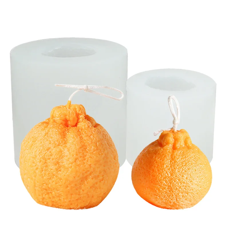 3D Orangen Silikonform DIY Obst Hässliche Orange Kerzenform Handgemachte Ton Gips Ornamente Herstellung Fabrik Haushaltsgegenstände – Detail 5