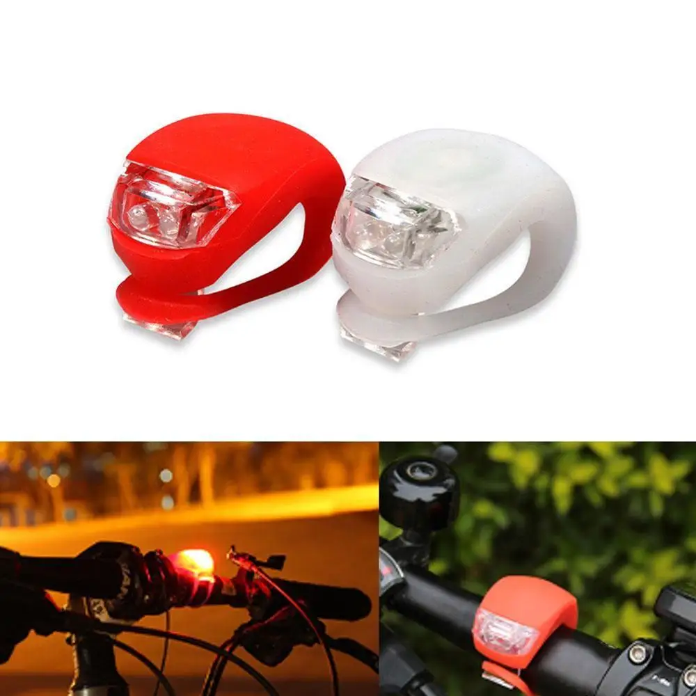 

2PCSMini LED Bicycle Light Bicycle light Head For Rear Wheel Cycling Warning Taillight Rear Lights Waterproof 2PCS RED AND WHITE