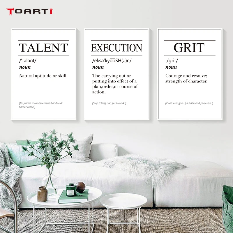 Inspirational Prints Posters Noun Analysis Canvas Painting Funny Positive Wall Pictures For Living Room Studying Room Home Decor Painting Calligraphy Aliexpress
